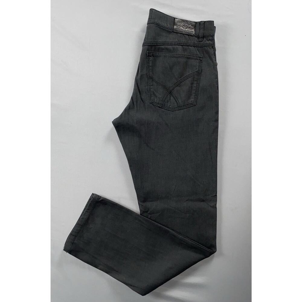 BRAX Cooper Fan MTWA Lightweight Stretch 5-Pocket Jeans. Gray Nailhead, 32X32